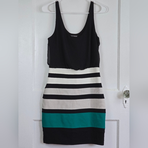 Guess Mixed Material Dress Size XS - Picture 1 of 10